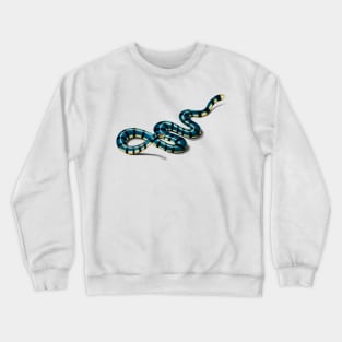 Vintage yellow-lipped sea krait snake reptile Crewneck Sweatshirt